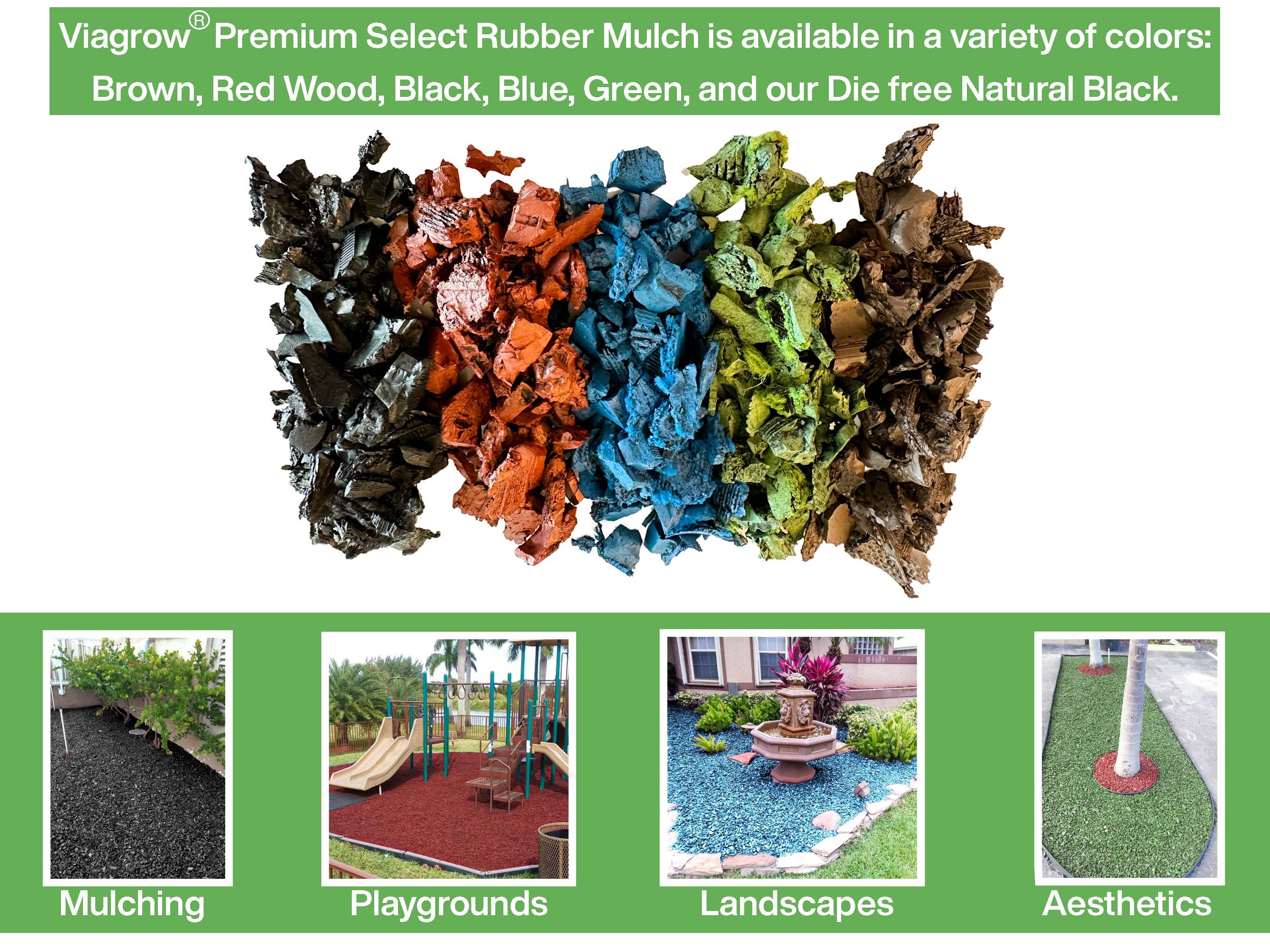 Viagrow - Wholesale Outdoor Ornament/Decor - Cypress Rubber Playground & Landscape Mulch by Viagrow, 1.5 CF Bag ( 11.2 Gallons / 42.3 Liters)5