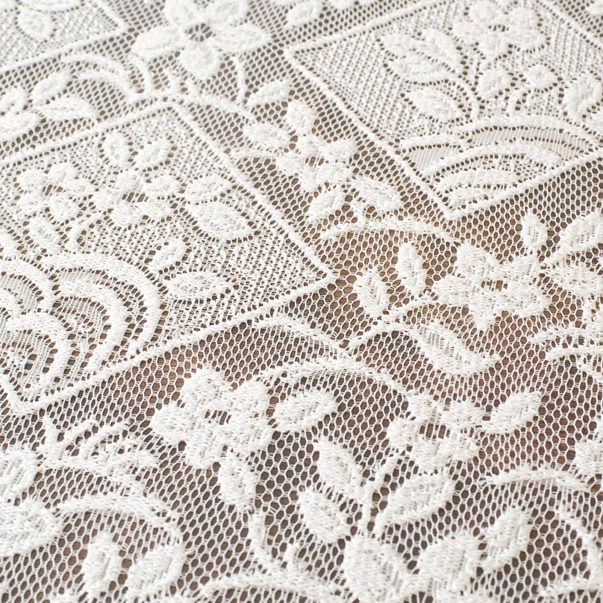 Heritage Lace - Wholesale Table Runner - Chantilly 14x48 White Lace Fringed Table Runner2