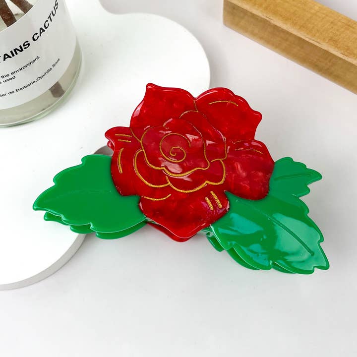 Lyserød rosenacetat hårspænde for engroshandel hos mildstyles