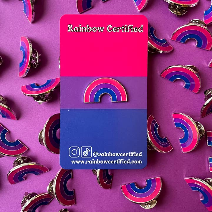 Rainbow Certified - Wholesale Lapel pin/button - Bisexual Rainbow LGBTQ+ Pin