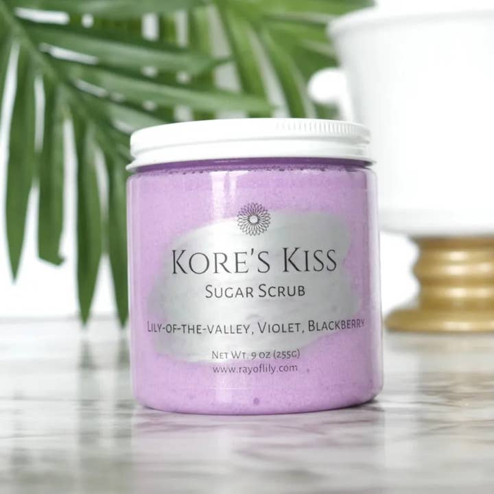 Kore's Kiss - Floral Body Scrub/Exfoliant for wholesale by Ray of Lily Bath Works LLC
