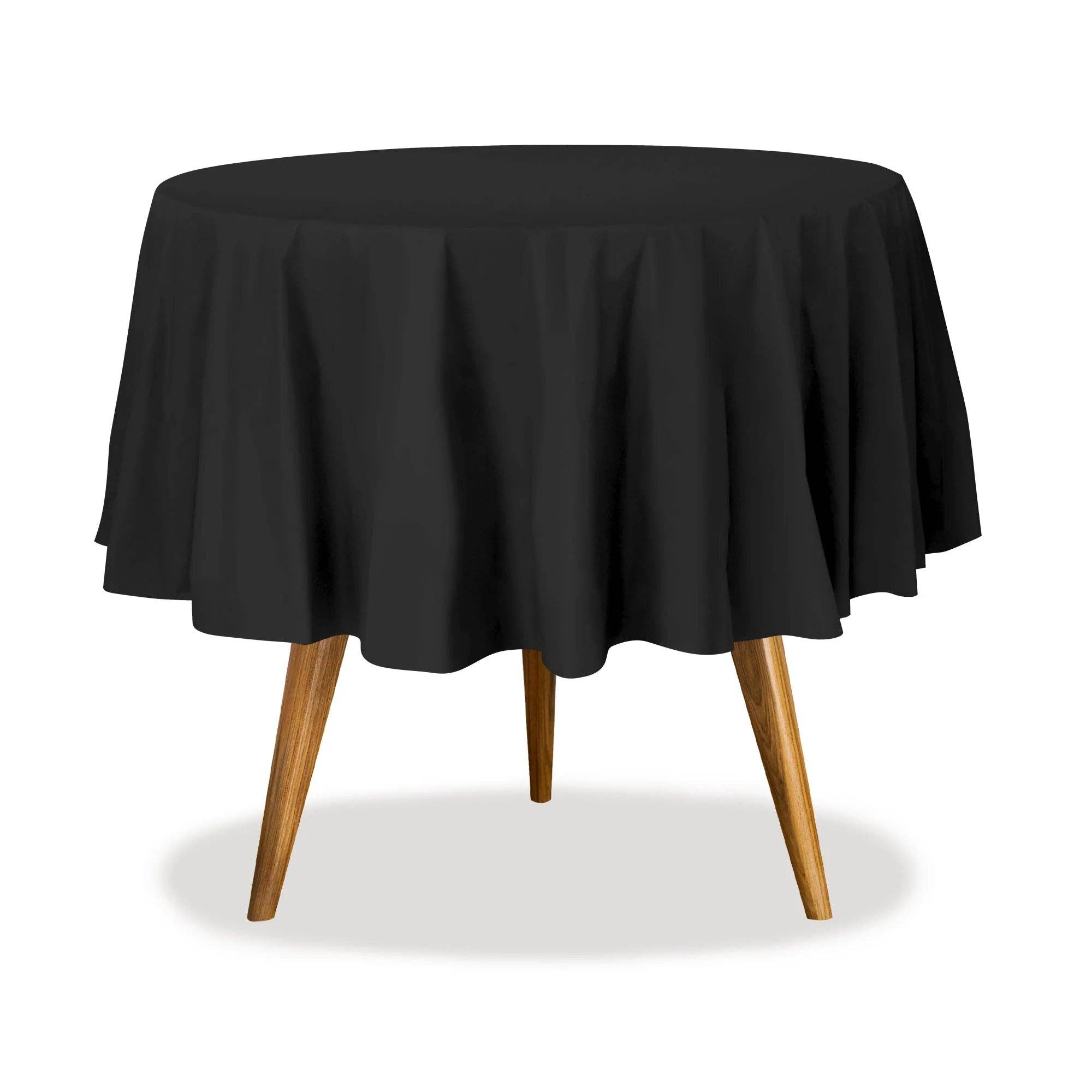 EcoQuality - Wholesale Tablecloth - 84" Round Tablecover – Stylish Disposable in Vibrant Colors3