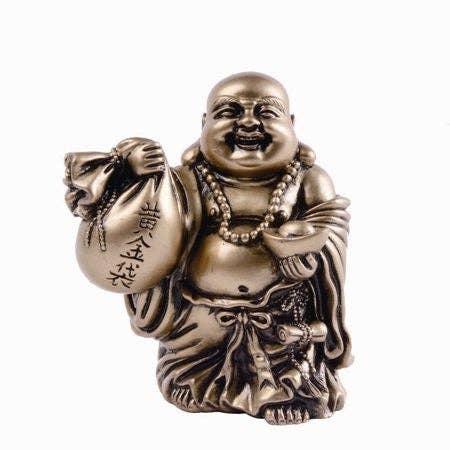 Original Source - Wholesale Sculpture - Buddha Prosperity - Brass Finish