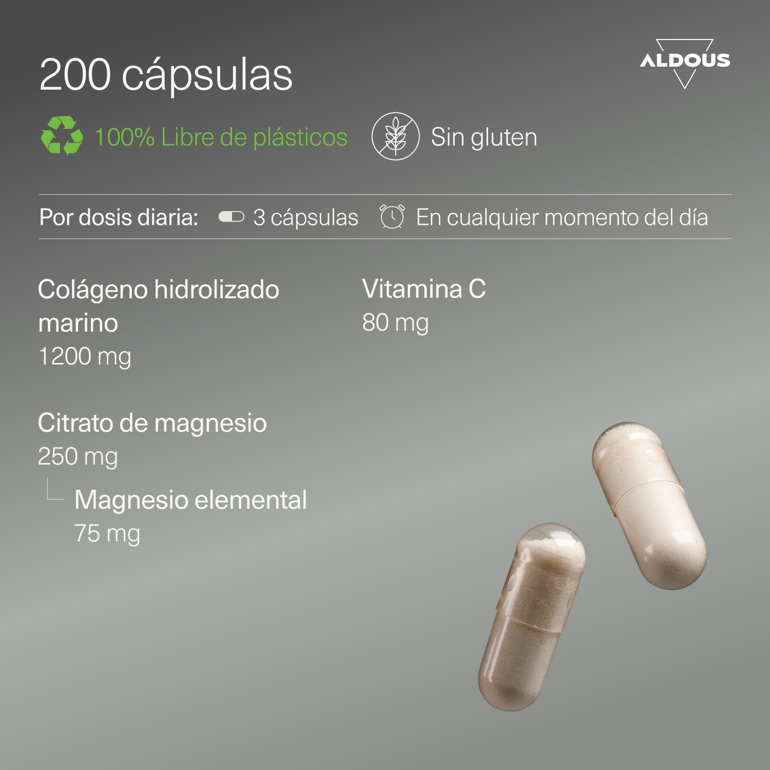 Aldous Bio - Wholesale Oral Supplement/Vitamin - Pure Hydrolyzed Collagen with Magnesium and Vitamin C Aldous2