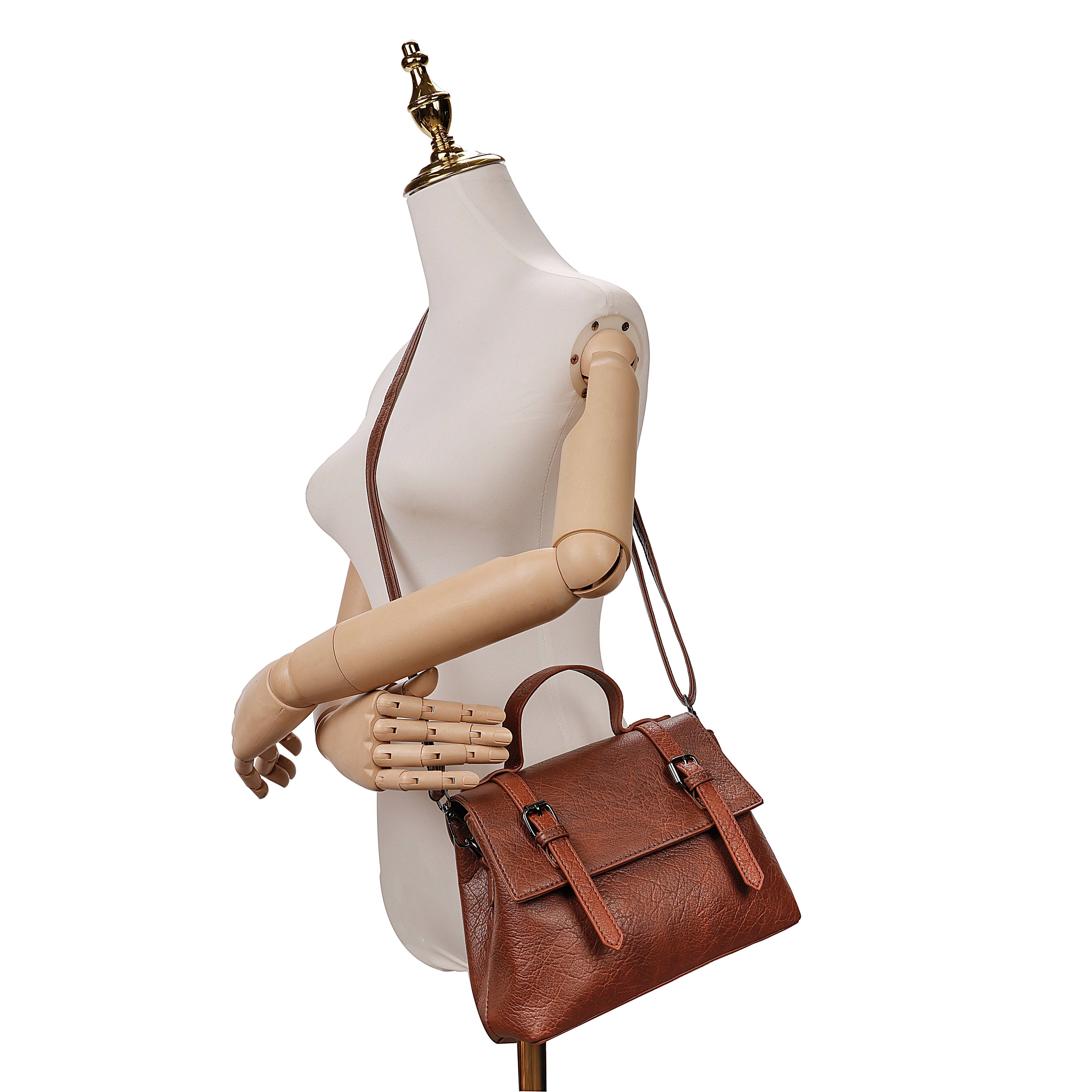 Superbia – Mala com alça superior – Mulher por atacado – Mala de Mão Bicolor em Pele Sintética Superbia (Gama Carla)4