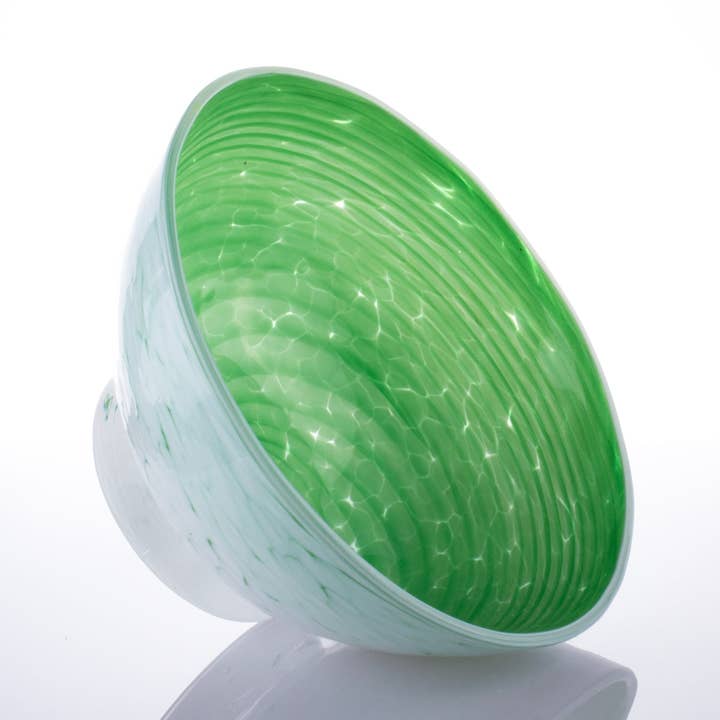 Handblown Glass Bowl - Green for wholesale by Clink Glassworks
