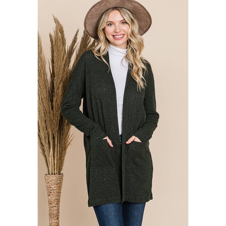 Gardigan uni à manches longues pour la vente par Reborn J