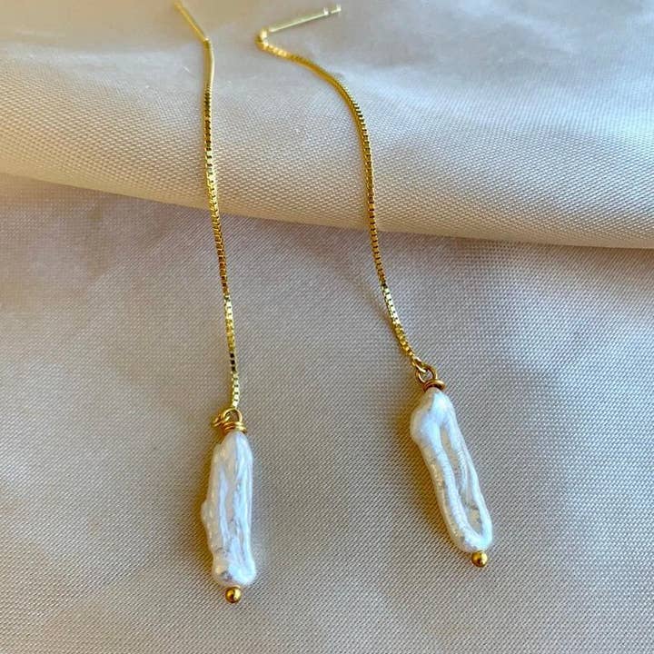 PEARL THREAD EARRINGS – 04 for wholesale by FALA