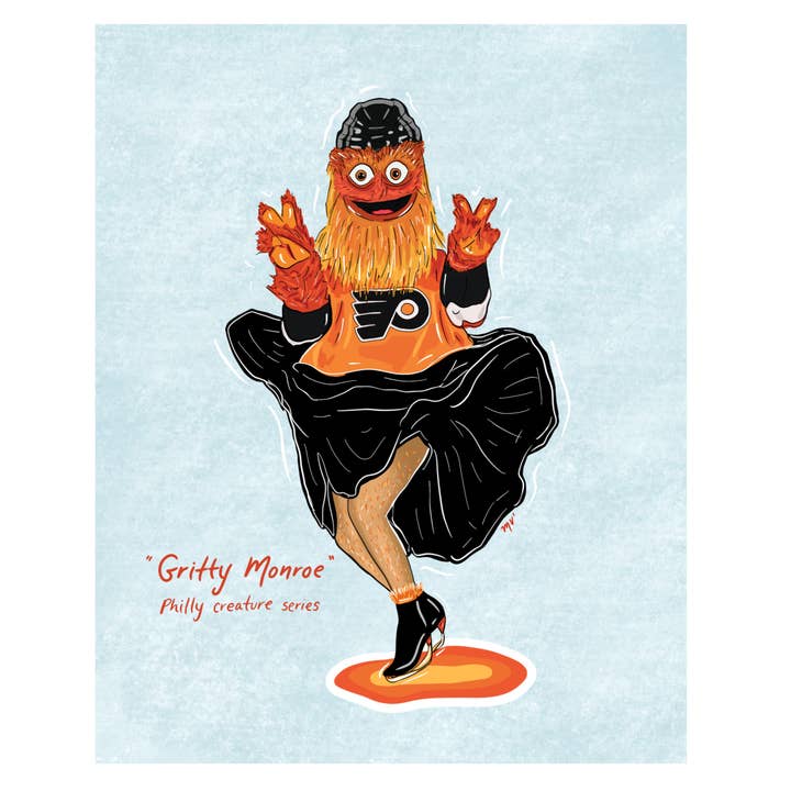 Philly Creature Gritty Giclee Print voor wholesale door Madison Vermilya Art