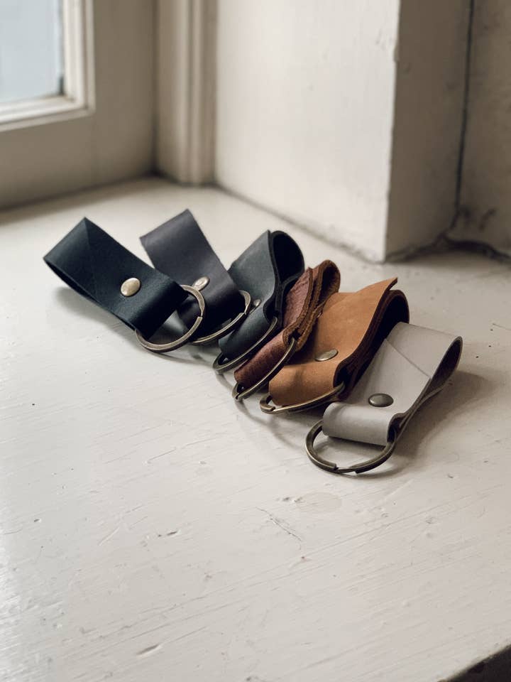 Leather Key Ring for wholesale by Branch Collective