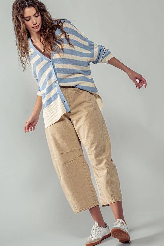 Heyday - Wholesale Cardigan - Women's - Cozy and Free Striped Cardigan2