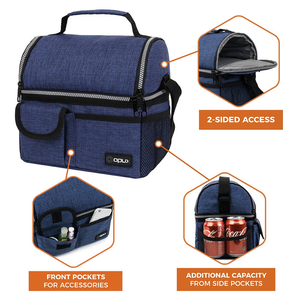 OPUX - Wholesale Lunch Bag/Box - Two-Sided Double Deck Insulated Lunch Box - 16 Cans61