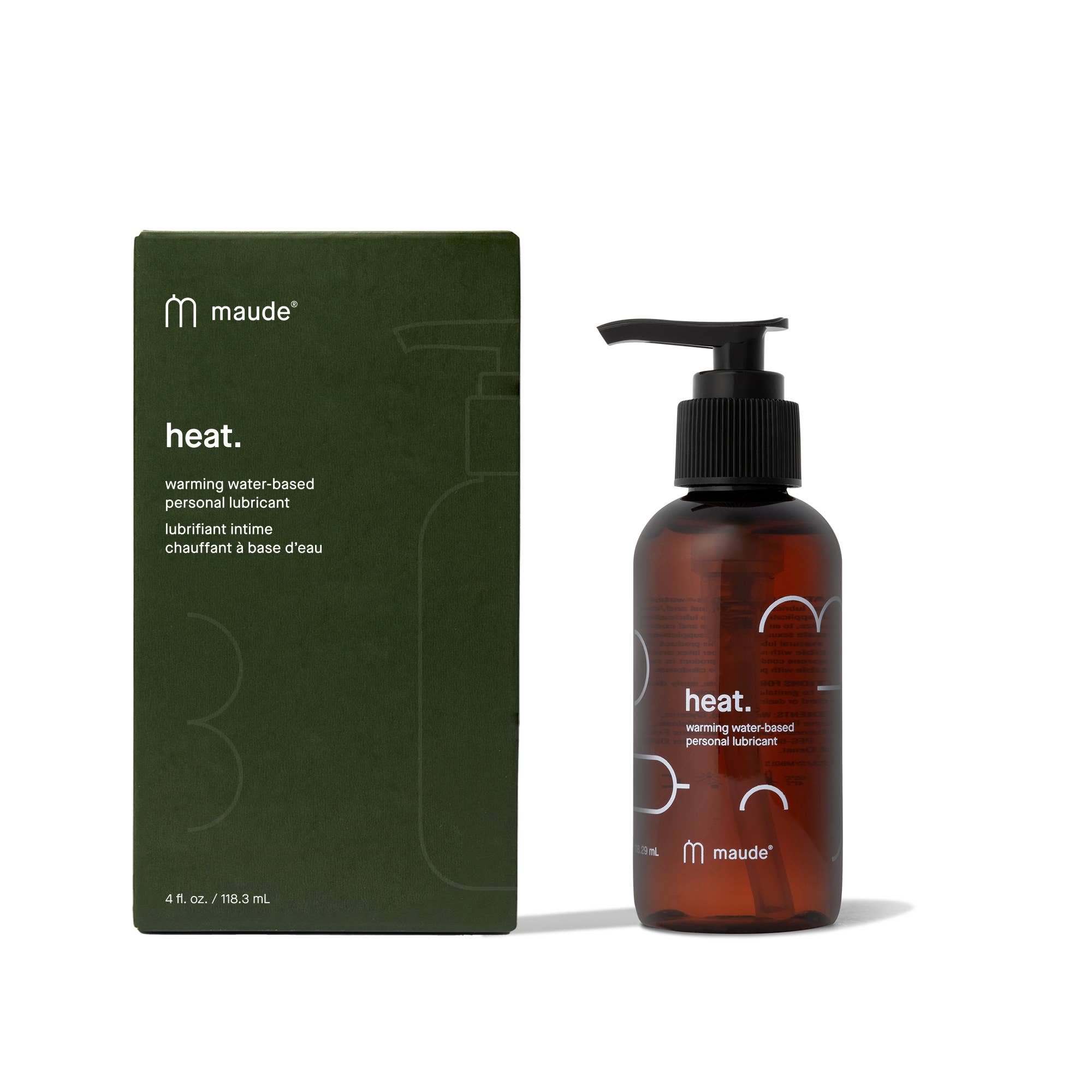 maude - Wholesale Personal Lubricant - Warming water-based lubricant, Heat, 4 oz , adult gifts.