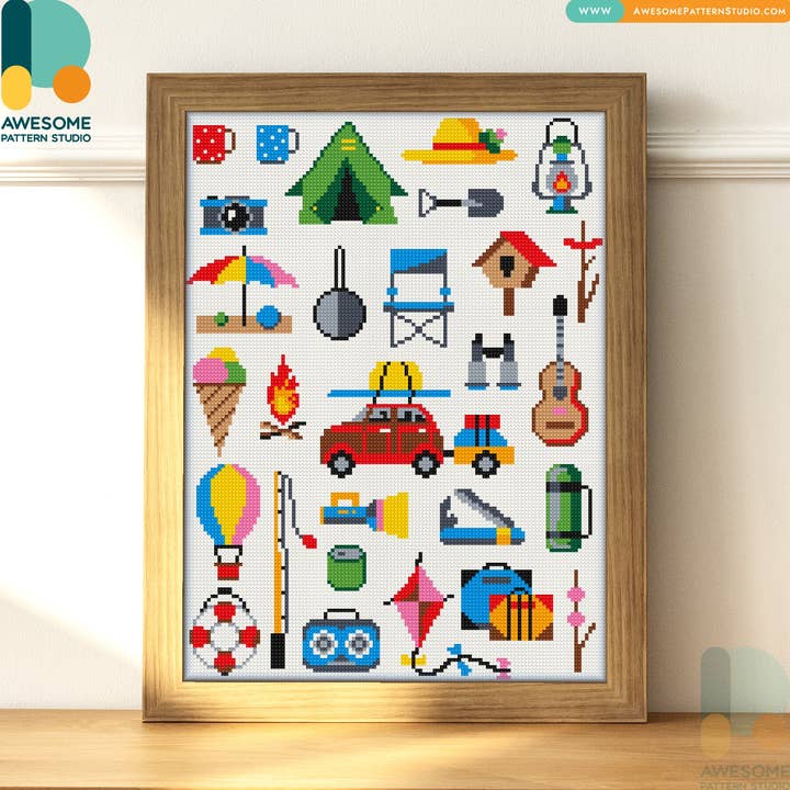 Awesome Pattern Studio - Wholesale DIY Craft Kit - DS1707-120x162 Travel Collection, Diamond Painting Kit0