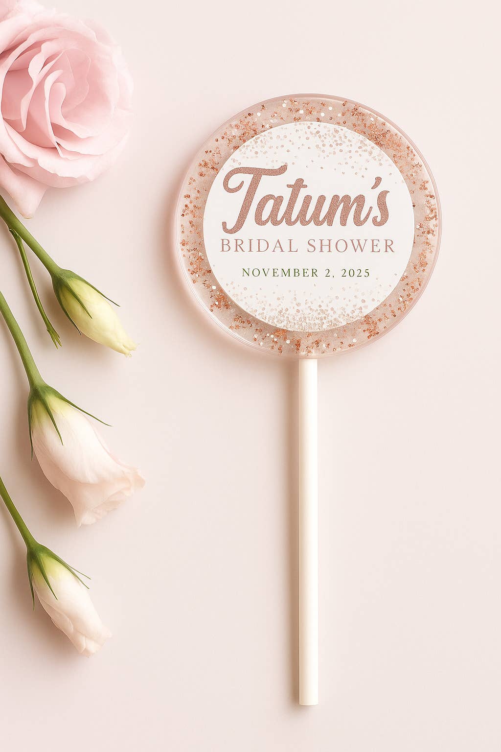 TheLollipopStudio - Wholesale Lollipop - Bridal Shower Lollipops – Custom Rose Gold Wedding Favors