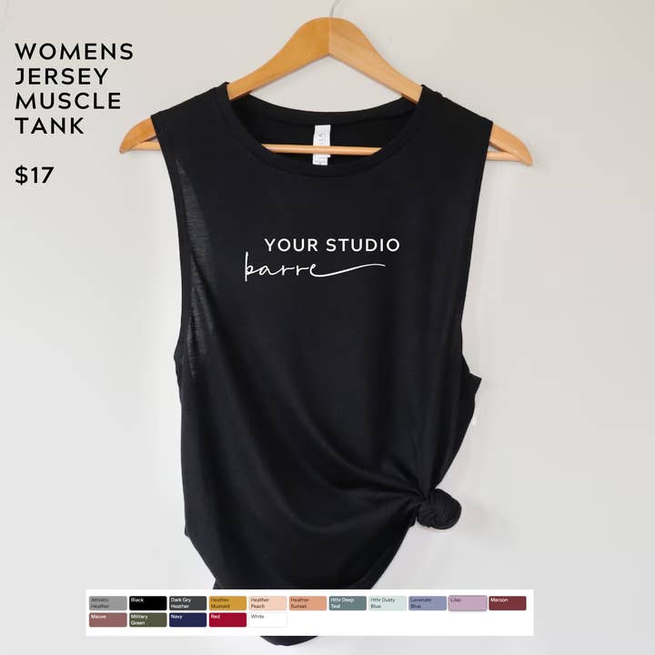 Faith & Life Christian Brands - Wholesale Tank Top - Women's - Custom Tank Top - Pilates Studio - Logo - Barre - Cycle
