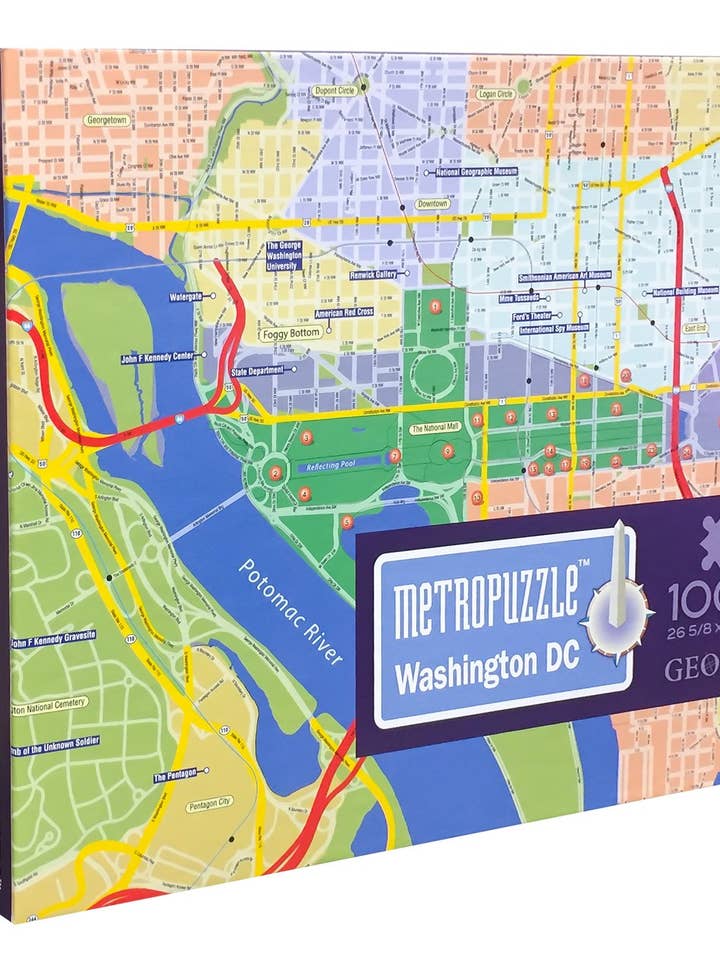 Geotoys 1000 piece MetroPuzzle - Washington DC Jigsaw Puzzle for wholesale by Geotoys