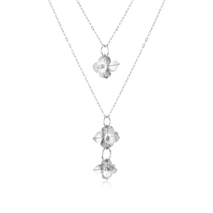 Colgante de hortensia de plata de ley para venta al por mayor de Silver Garden Designs