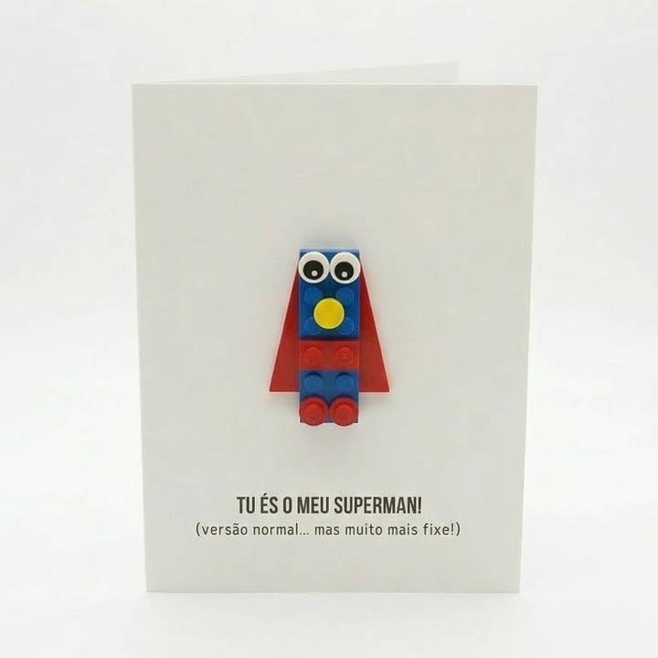 Vykort gjort av LEGO-bitar - Superman för wholesale av BRICKS