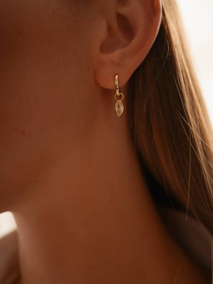 Kristall Marquis Charm Örhängen för wholesale av Tilary Limited