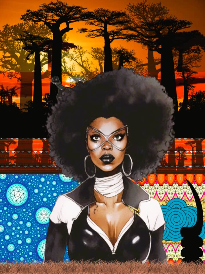 Assata #3 Fine Art wenskaart voor wholesale door Blacartistry