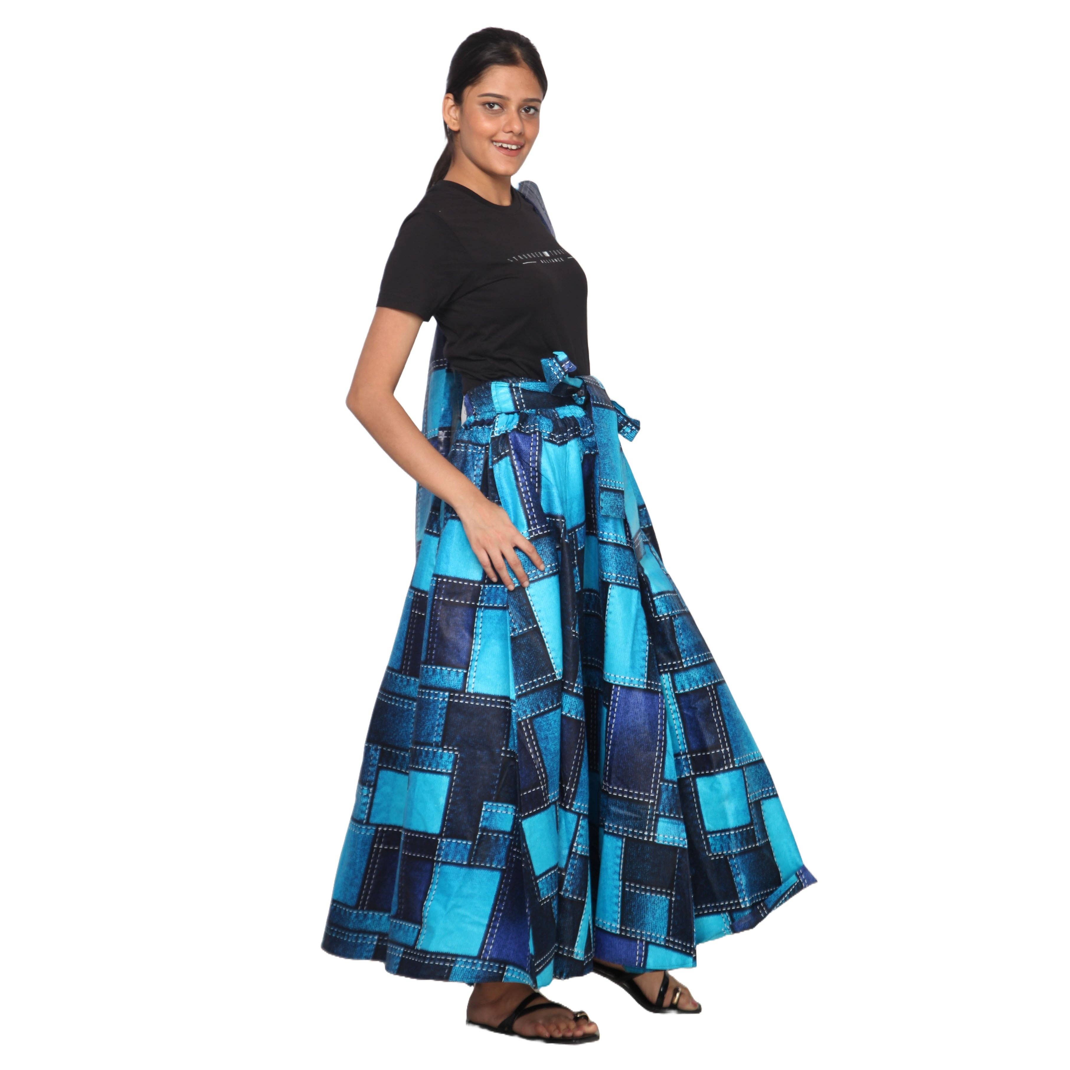 African Stars - Wholesale Skirt - Women's - Women's African Printed Long Maxi Skirt -- FI-324