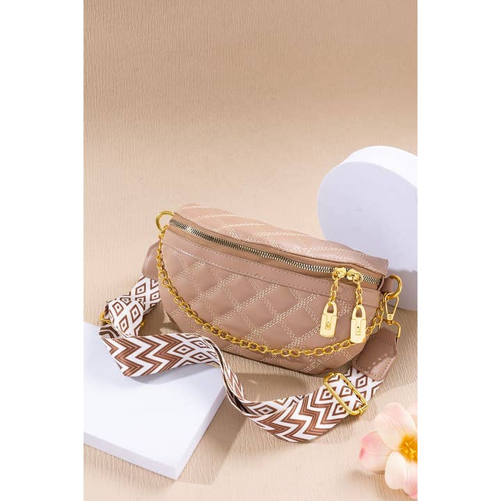 42POPS – wholesale Crossbody bag – Women's – ,,,..._ SI-27449 Quilted Vegan Leather Crossbody Bum Bag1