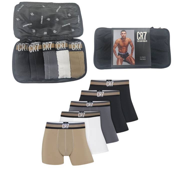 CR7 Boxers Heren in Microvezel – Set van 5 Stuks met Reistas voor wholesale door CR7 Underwear