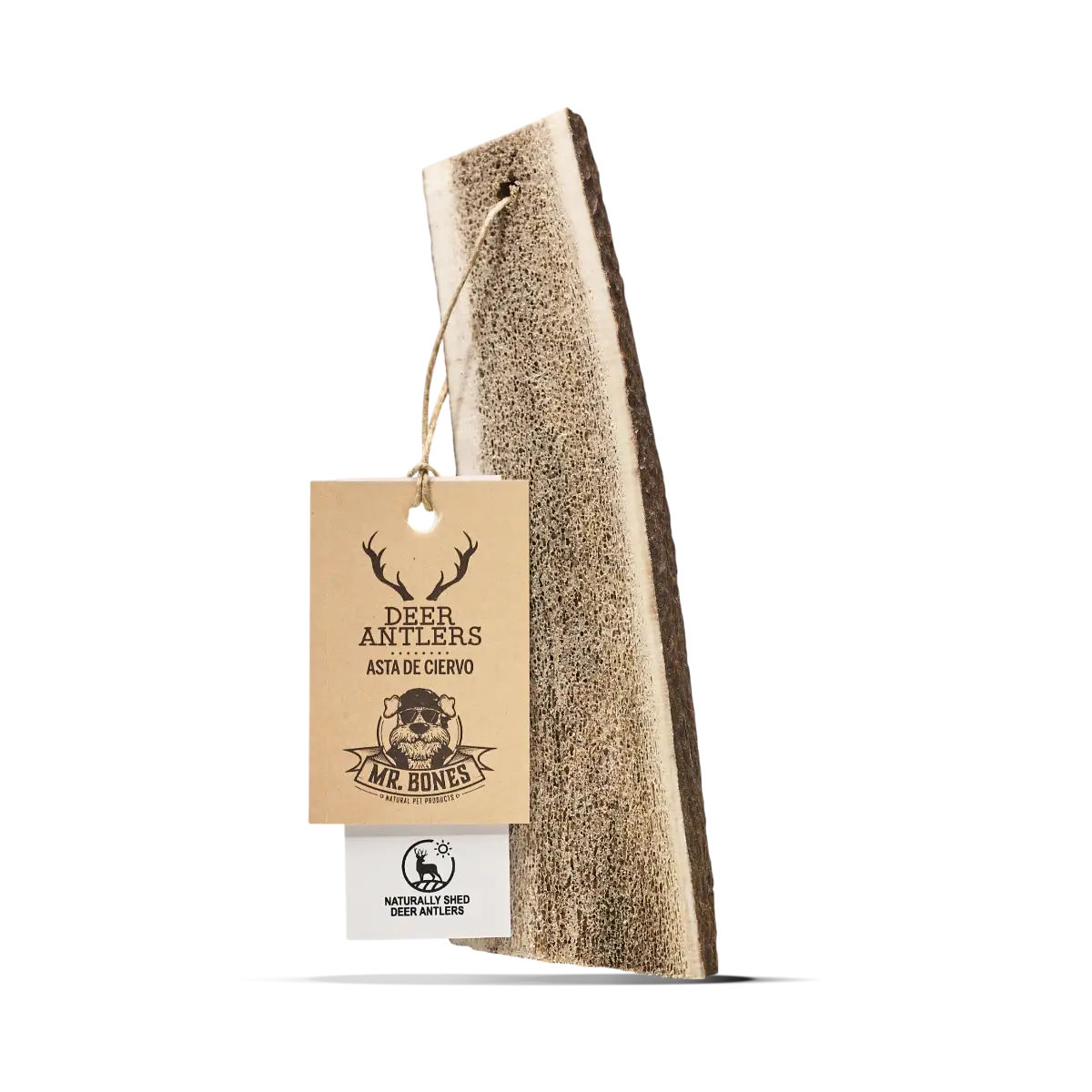 Mr.Bones - Natural Pet Products - Vendita all'ingrosso Osso/pelle di manzo - Cani - Masticativo naturale per cani - Corno di cervo spaccato2