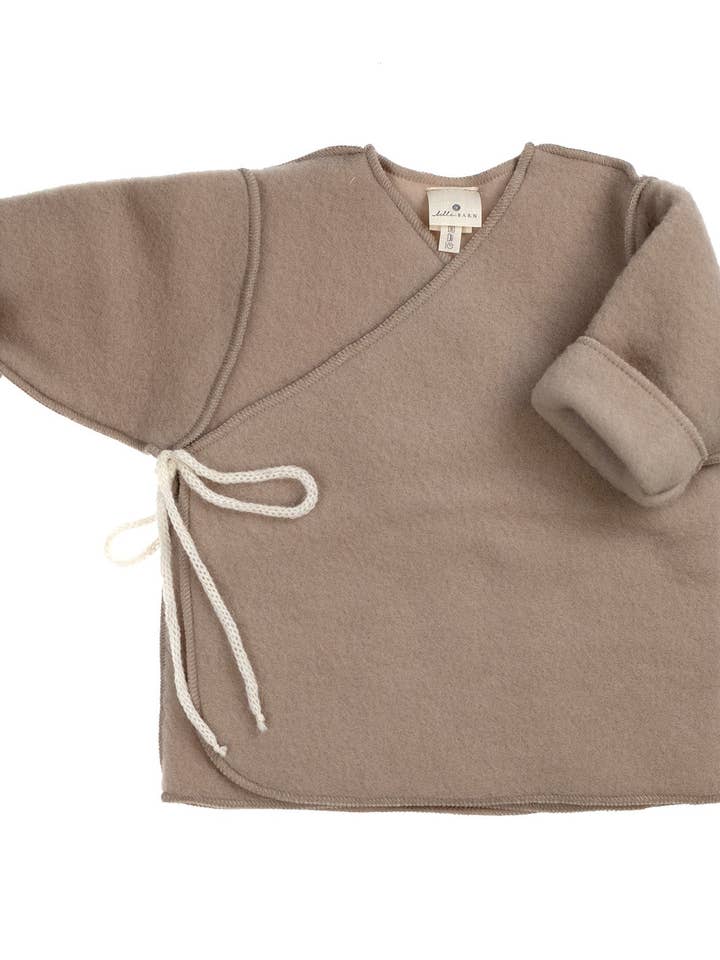 Uldjakke til baby/nyfødt i merinould fleece – beige for engroshandel hos Lille Barn