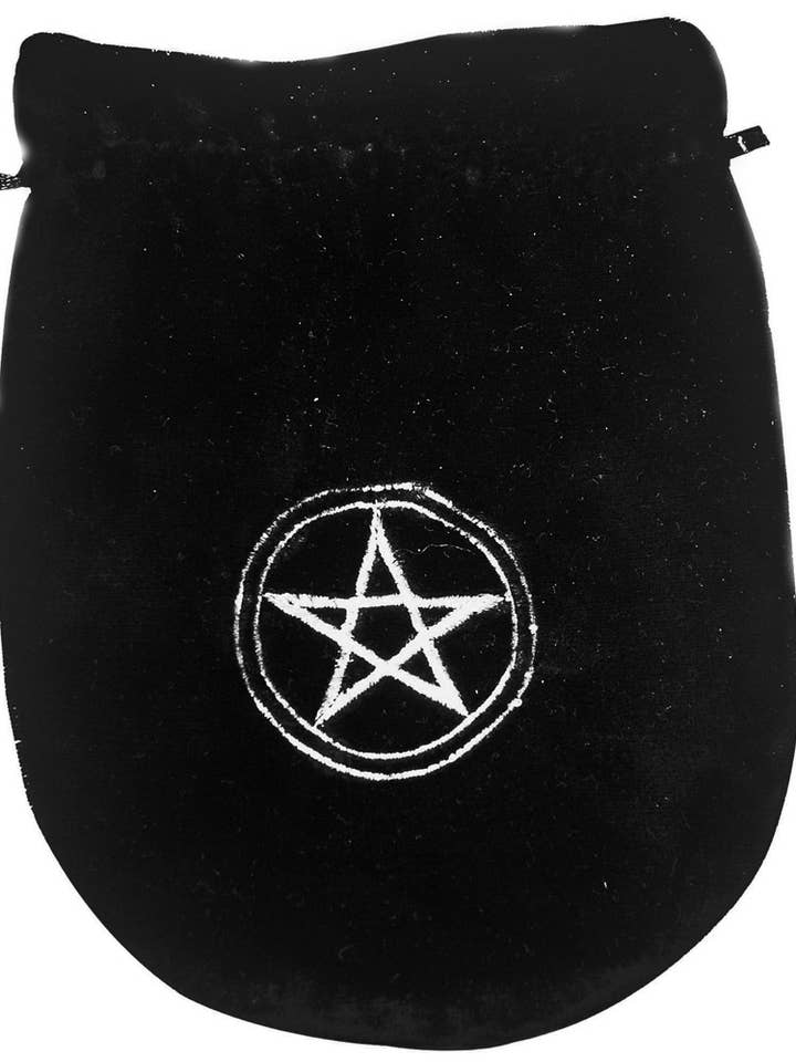 Black Velvet Pentagram Tarot Bag VTB04 for wholesale by Starlinks Gifts