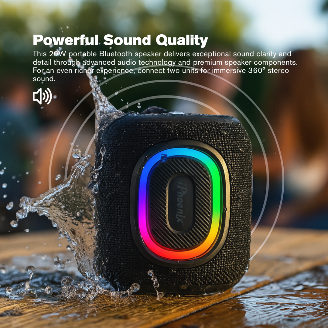 iPhoenix Technology Corporation - Wholesale Speakers - IP-190 Bluetooth Speaker Radio IPX6 WaterProof/Rechargeable 29