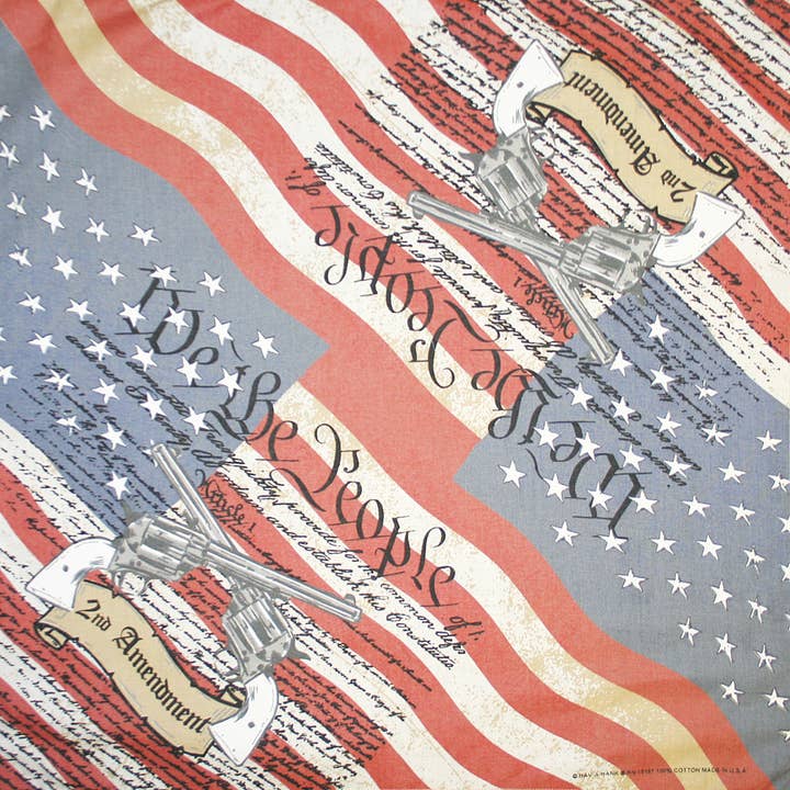 The Bandanna Company - Wholesale Bandana - Unisex - Bandanna - 22" MADE IN USA - Second Amendment