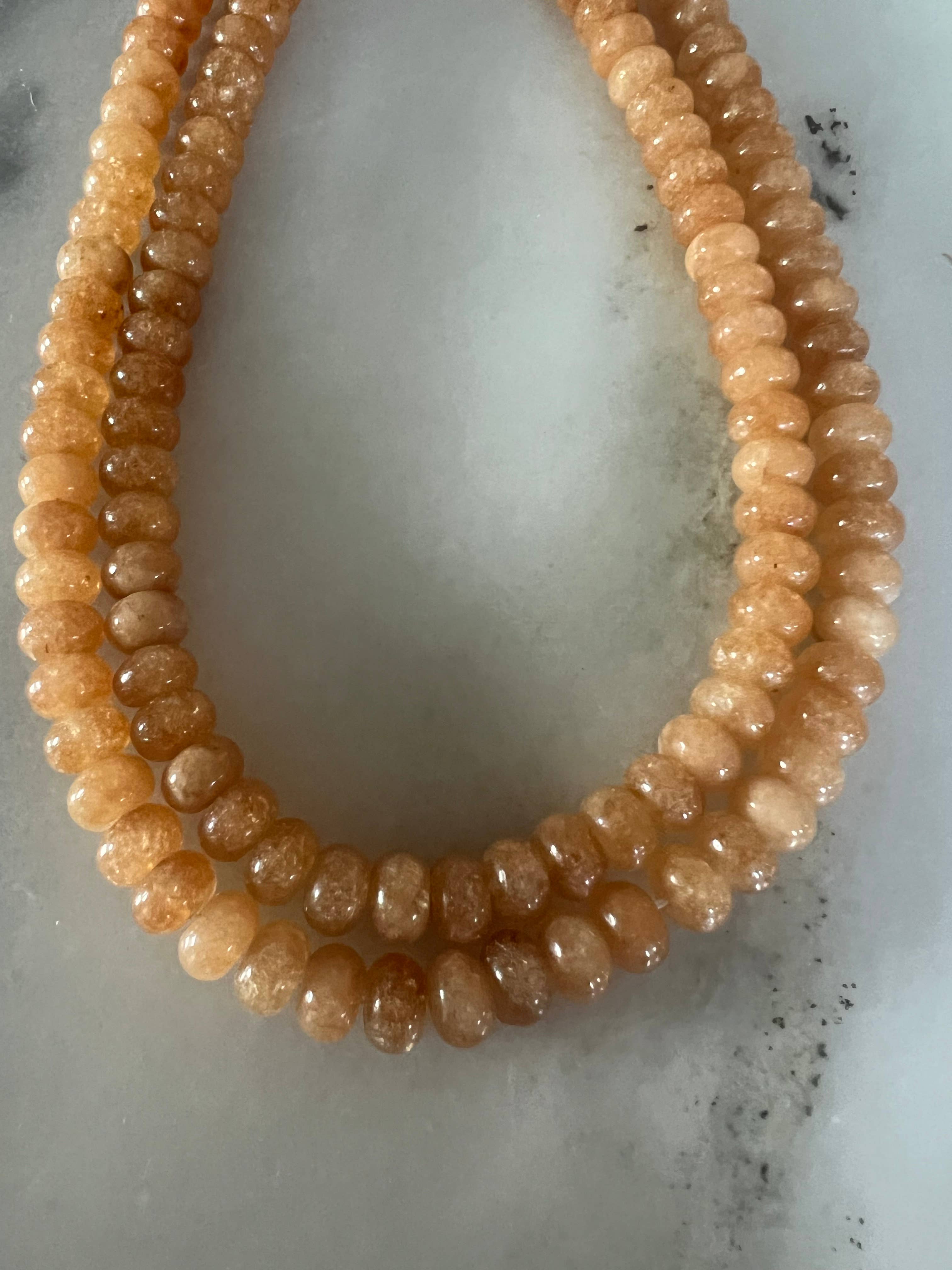 Sonya Renee Jewelry - Wholesale Beaded/Pearl Necklace - Lilly Gemstone Bead Necklace multi-color 8mm opals jade 10