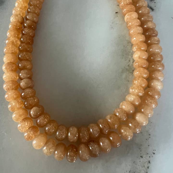 Sonya Renee Jewelry - Wholesale Beaded/Pearl Necklace - Lilly Gemstone Bead Necklace multi-color 8mm opals jade 10