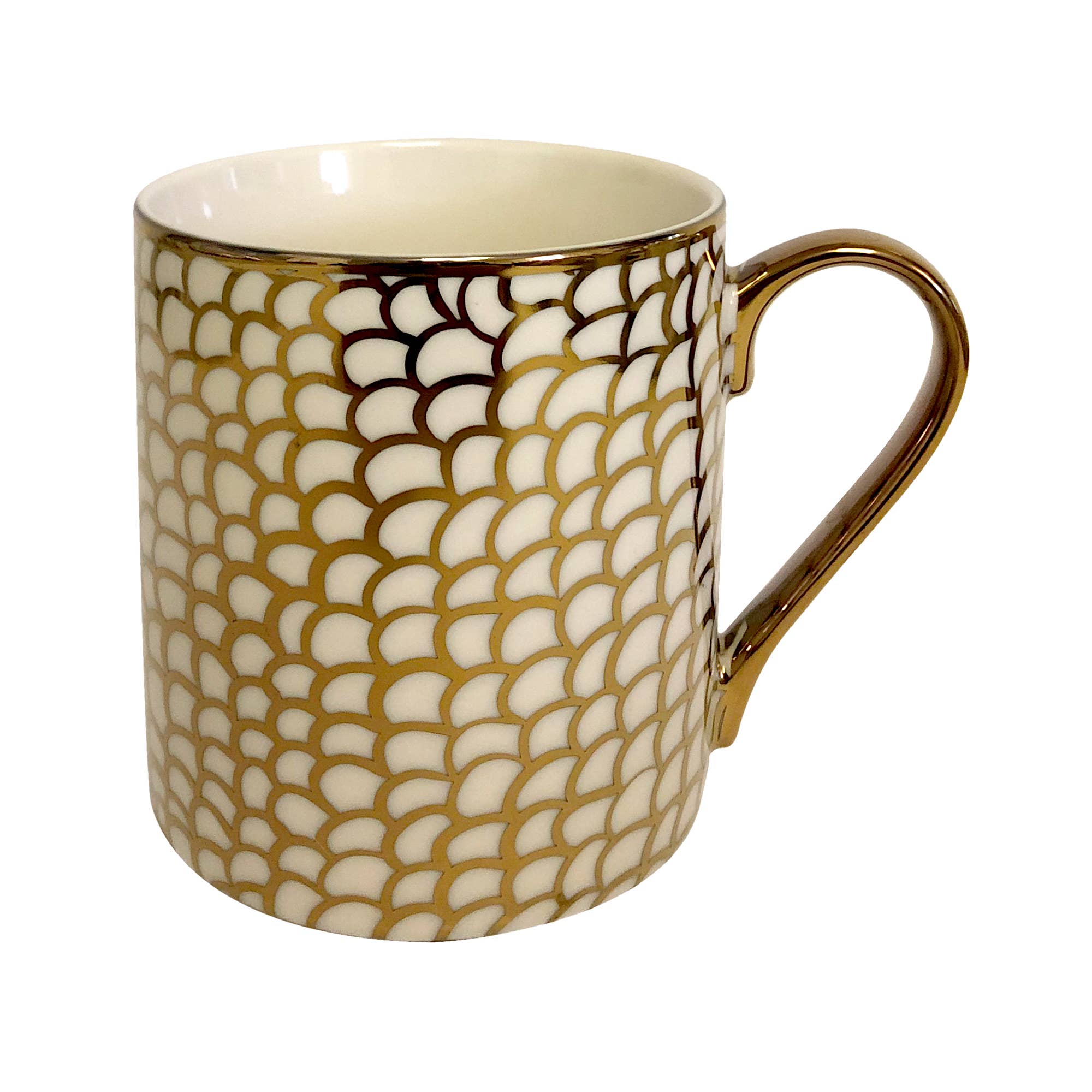 Certified International - Wholesale Coffee Mug - Gold Plated Mugs Mosaic Gold Plated Can Mugs (6) asst8