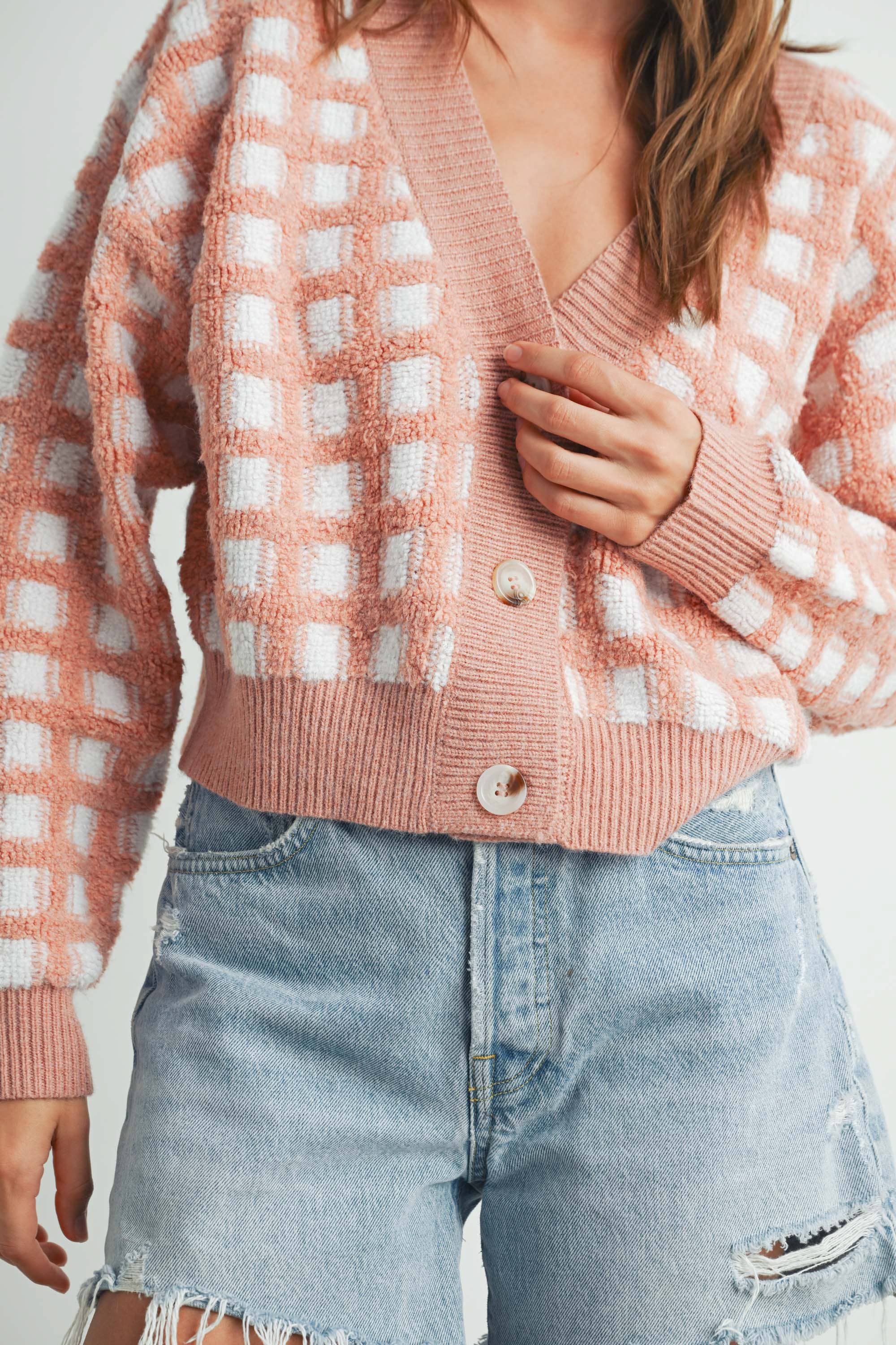 BUTTERMELON – Engroshandel Cardigan - Dame – Cropped V-hals Cardigan - BMC751920