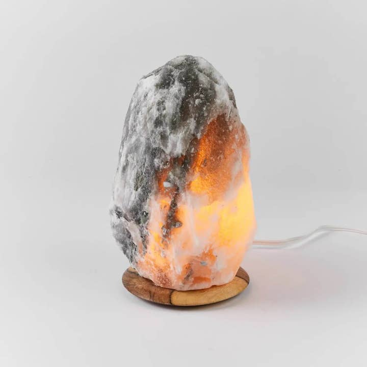 Himalayan Trading Co.® - Wholesale Salt Lamp - Rare Gray Himalayan Salt Lamp (6-9 lb) W/ Bulb & Dimmer Cord1