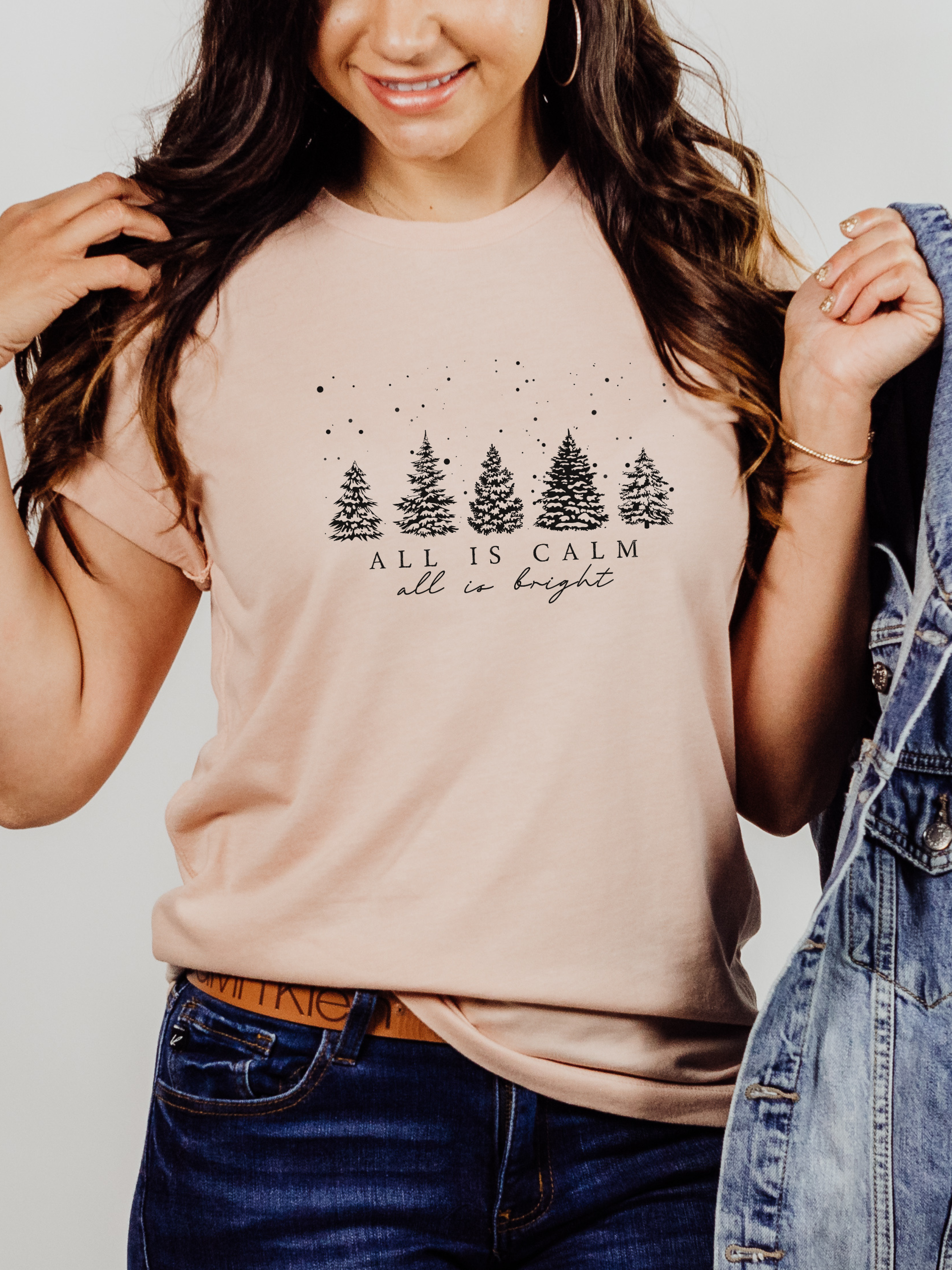 Scripted Pearl - Wholesale T-Shirt (Graphic) - Women's - Christian Tshirts, Christmas T Shirts, Silent Night5