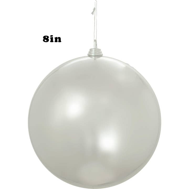 Lee Display - Wholesale Ornament Set - Shiny Silver Ball Ornaments9