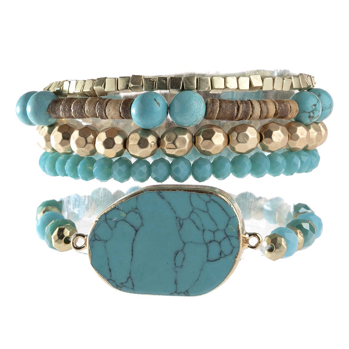 MYS Wholesale Inc - Wholesale Charm/Dangle Bracelet - Mixed Beads With Stone Charm Bracelet7