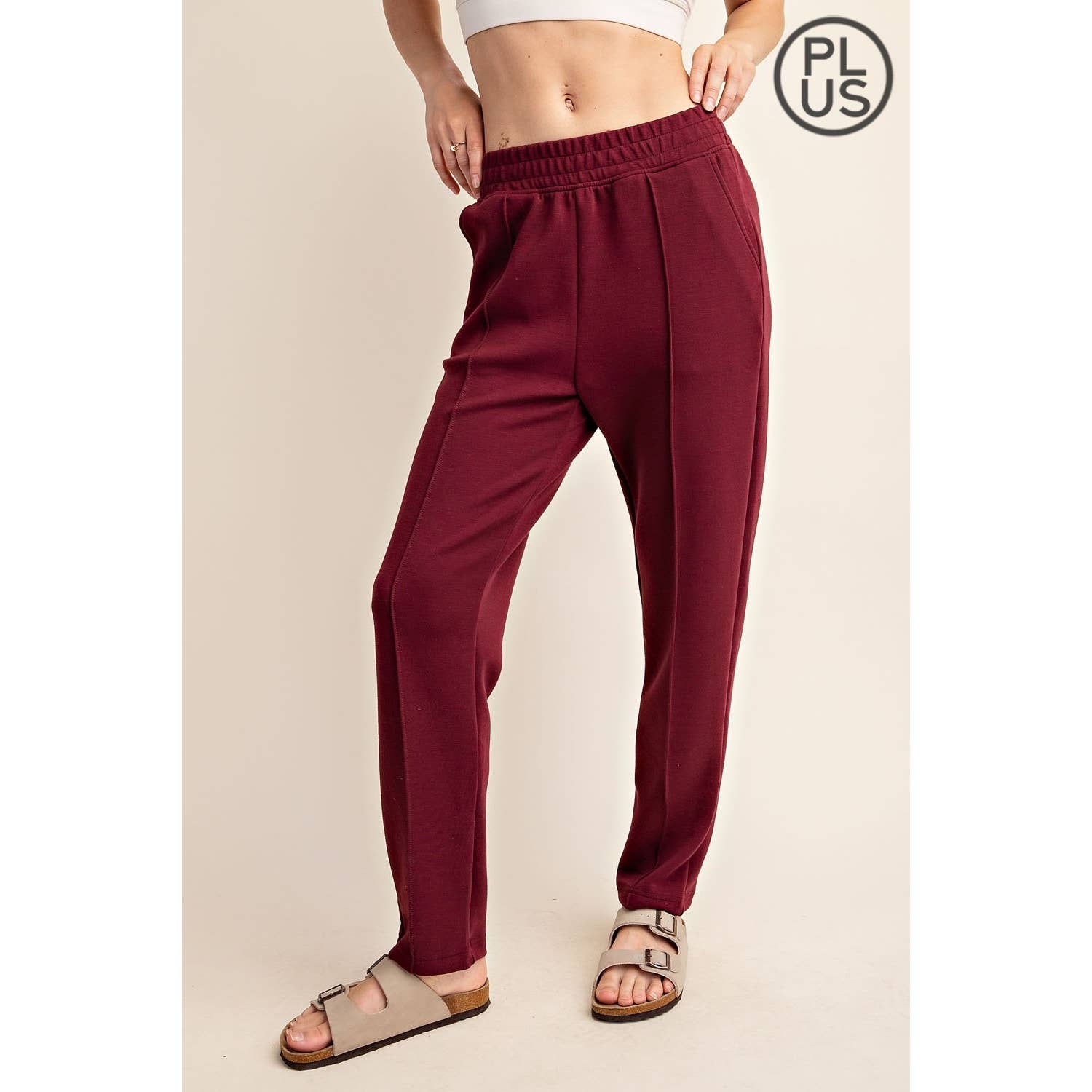 Rae Mode - Wholesale Broek - Dames - PLUS SIZE MODAL SCUBA PINTUCK BROEK32