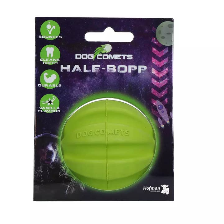 Dog Comets Ball meteorite Green for wholesale by Hofman Animal Care