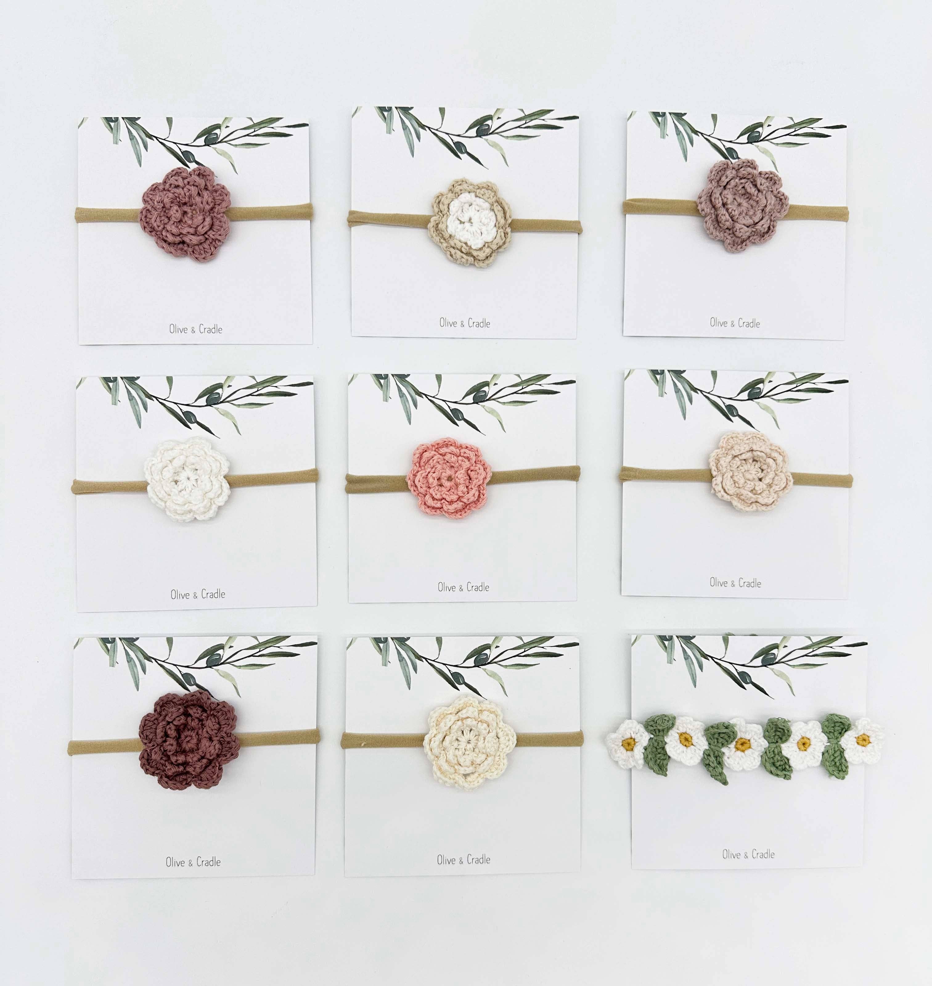 OLIVE & CRADLE - Wholesale Fashion Headband - Baby - Crochet Flower Headband0