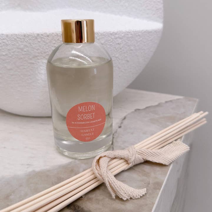 MELON SORBET - Watermelon Lemonade Reed Diffuser for wholesale by Habitat Candle Co