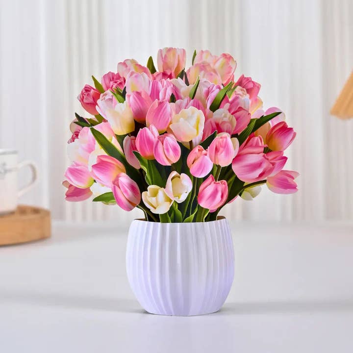 PetalPal - Wholesale Artificial Flowers - Mini Tulip Kisses Pop-Up Bouquet