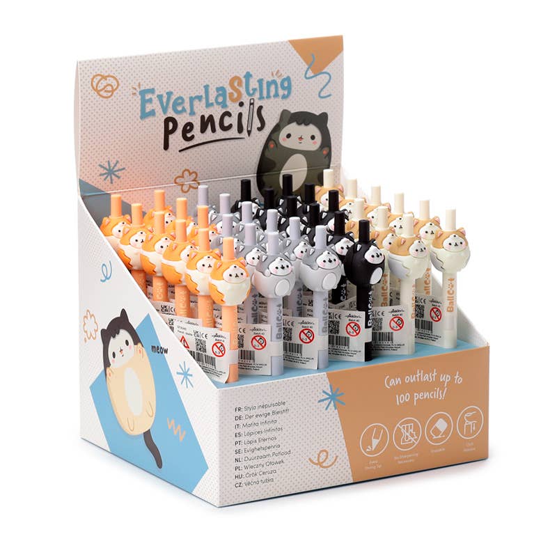 Puckator EU – wholesale Penna – Söt evighetspenna med kattmotiv0