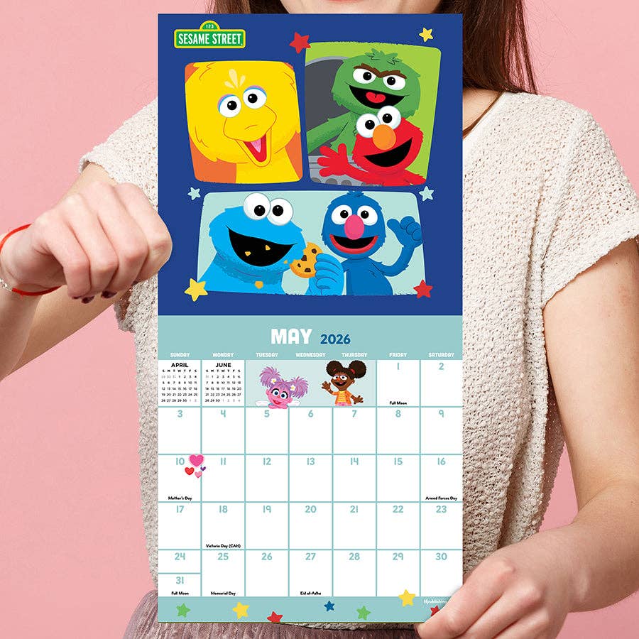 TF Publishing - Paper Goods - Wholesale Calendar - 2026 Sesame Street Mini Calendar1