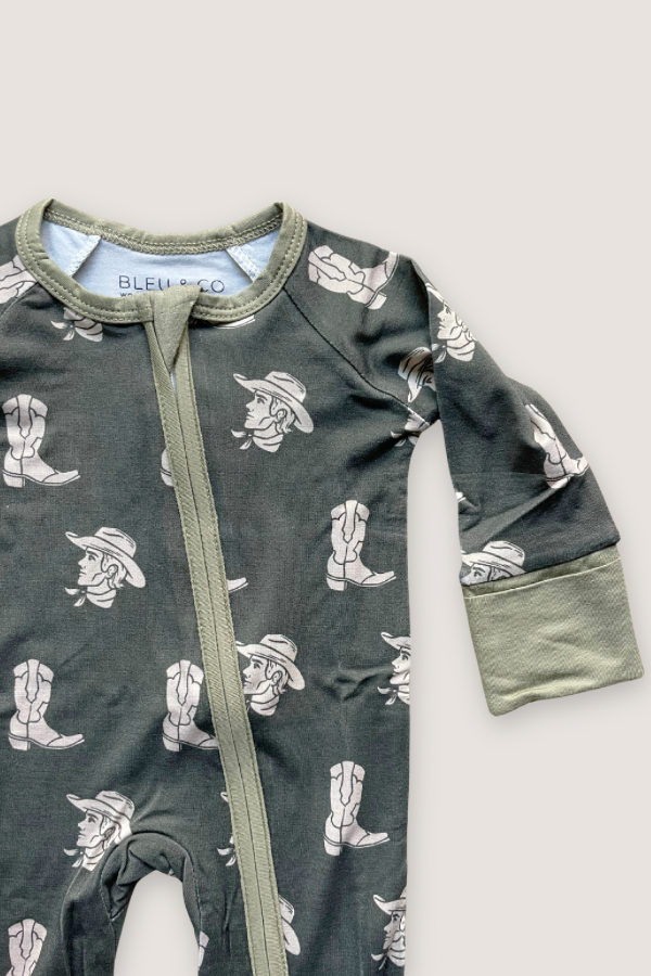 Bleu & Co - Wholesale Lounge Set - Kids - Convertible Two-Way Zipper One Piece | Camo Cowboy2