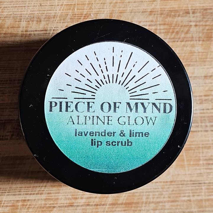 Alpine Glow | Lip Scrub | Lavender + Lime for wholesale by Piece of Mynd